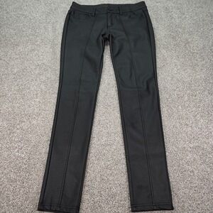 Copper Key Black Faux Leather Textured Slim Fit Seamed Pants Womens Size 7